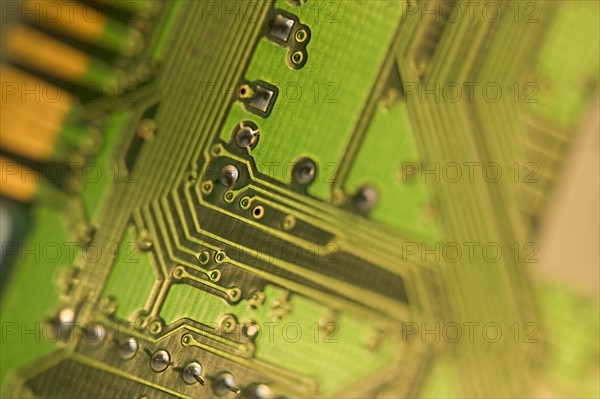 Closeup of a circuit board.