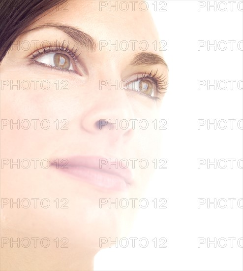 Closeup of a young woman's face.