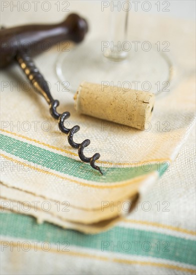 Still life of a corkscrew.