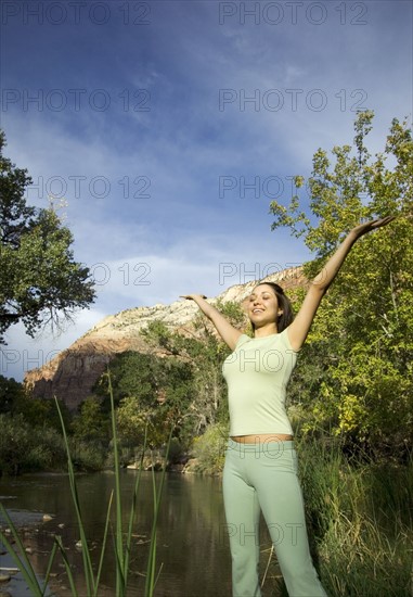 Woman enjoying the great outdoors.