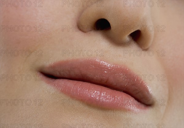 Closeup of female lips.