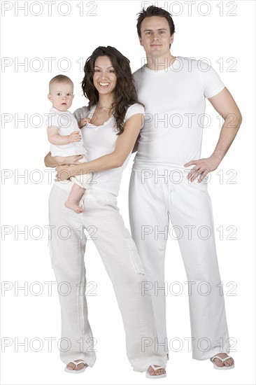 Family relaxing in loungewear.