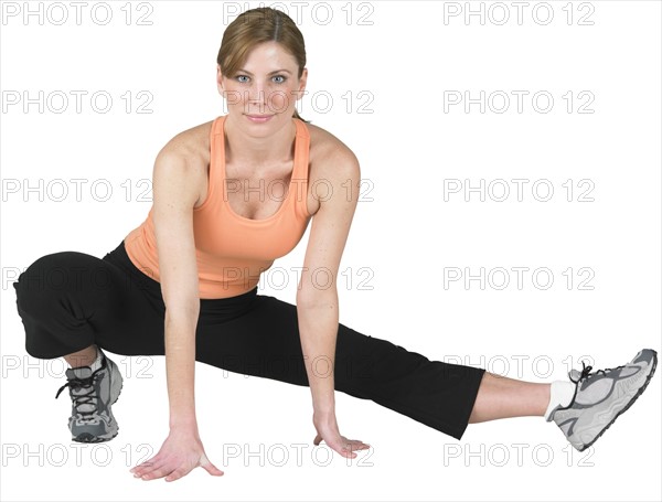 Young woman exercising.