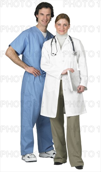 Male and female medical professionals.