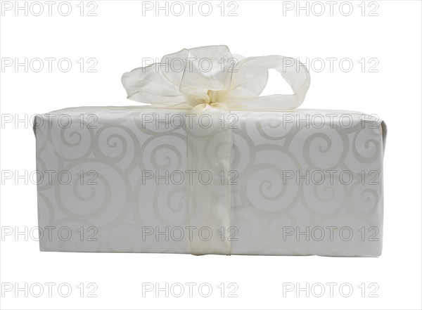 Closeup of a wrapped present.