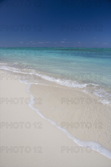 White sand beach.