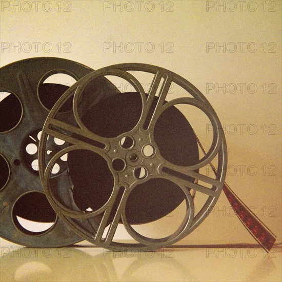 Still life of film reels.