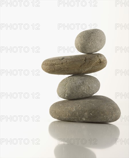 Still life of a stack of stones.