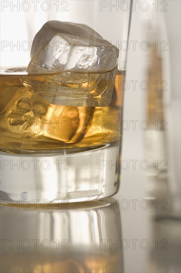 Closeup of an alcoholic drink.