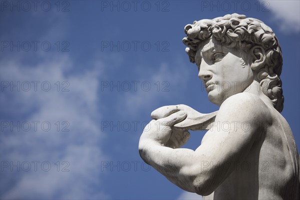 Michelangelo's David in the Piazza della Signoria Florence Italy.