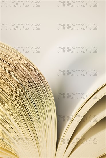 Closeup of an open book.