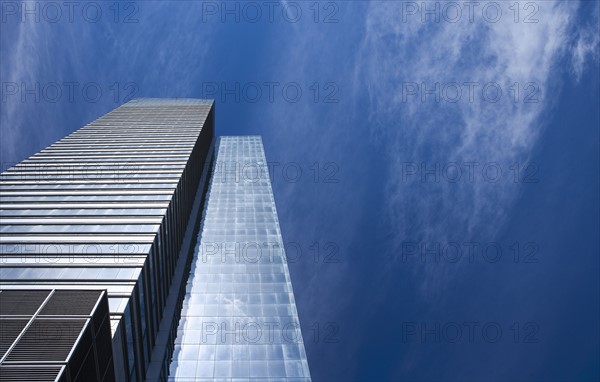 Modern office building and blue sky.