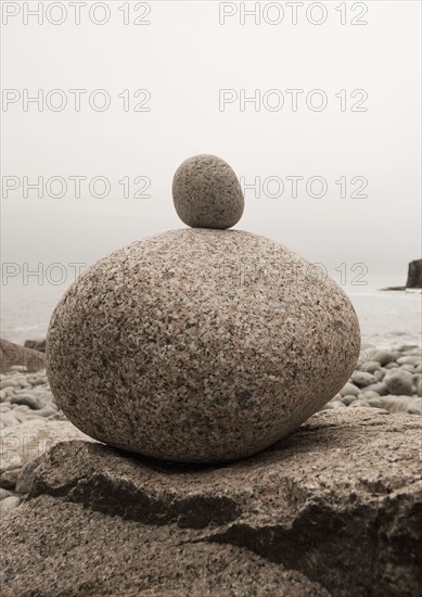 Stones near Otter Cliffs Acadia Maine.