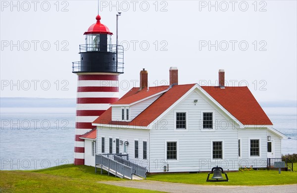 West Quoddy Head Lighthouse Lubec Maine.