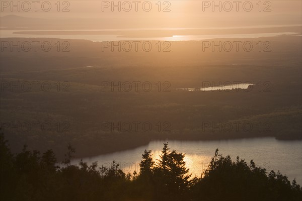 Sunset from Cadillac Mountain in Maine.