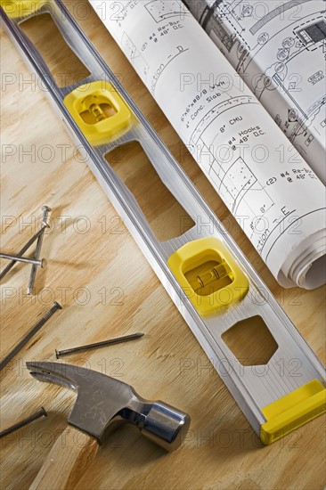 Still life of carpentry tools.