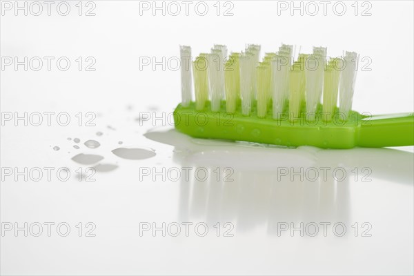 Closeup of a toothbrush.