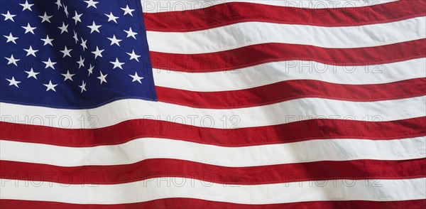 Closeup of the American flag.