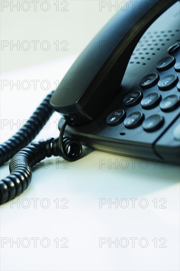 Closeup of a telephone.