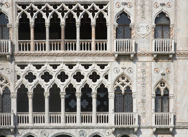 Ca' d'Oro palace on the Grand Canal Venice Italy.