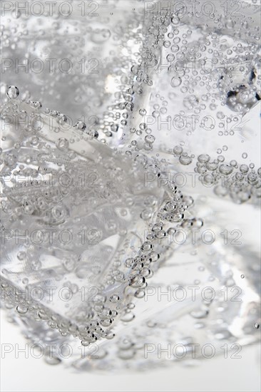 Closeup of ice cubes.