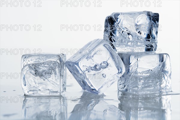 Closeup of ice cubes.