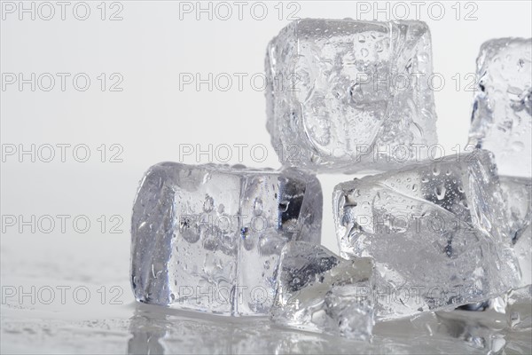 Closeup of ice cubes.