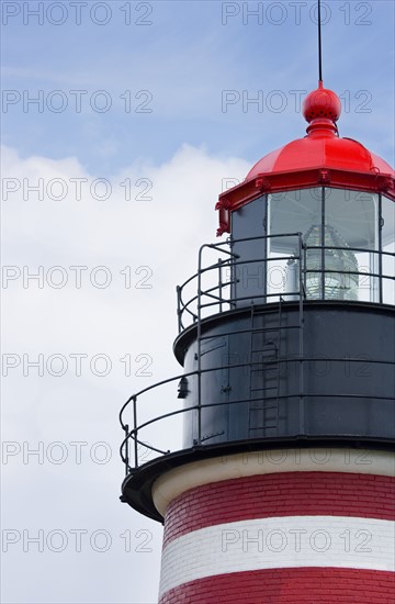 West Quoddy Head Lighthouse Lubec Maine.