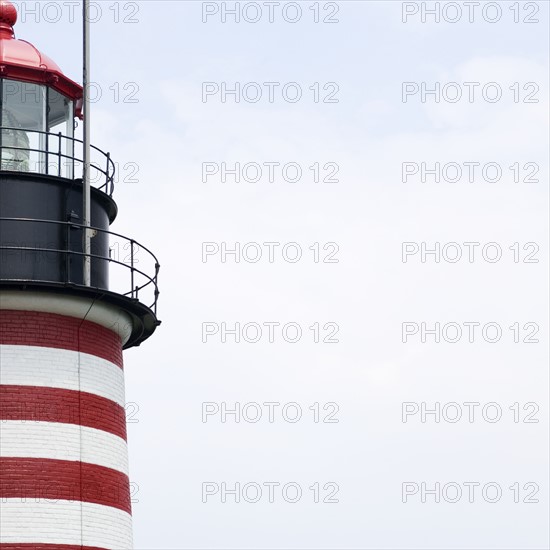 West Quoddy Head Lighthouse Lubec Maine.