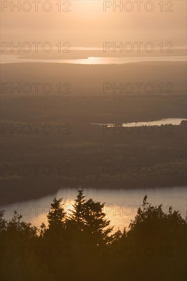 Sunset from Cadillac Mountain in Maine.