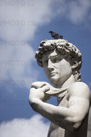 Michelangelo's David in the Piazza della Signoria Florence Italy.