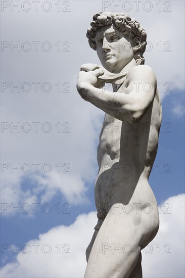 Michelangelo's David in the Piazza della Signoria Florence Italy.