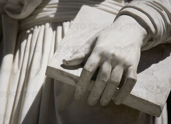 Statue of Leonardo Da Vinci Uffizi gallery Florence Italy.