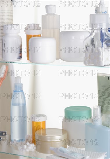 Still life of medicine cabinet.