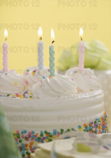 Cake and presents for special occasion.