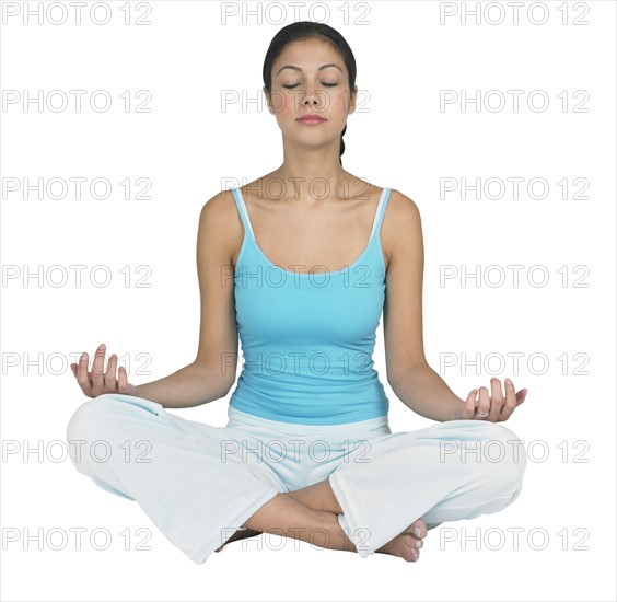 Woman meditating.