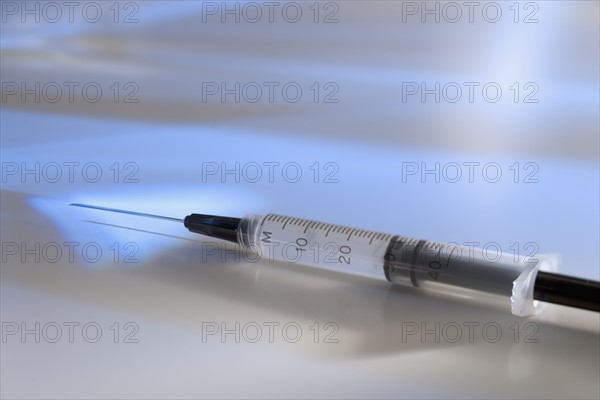 Closeup of hypodermic needle.