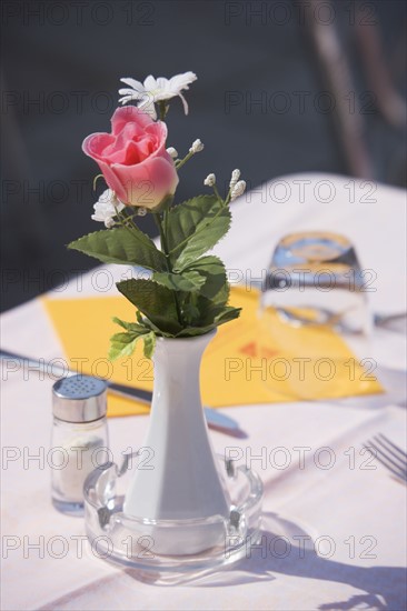 Restaurant detail on a table in Venice Italy.