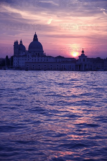 Church of Santa Maria Della Salute and the Punta della Dogana Venice Italy.