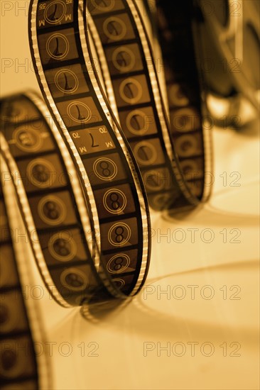 Long strip of movie film.