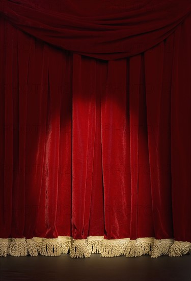 Curtain with spotlight.