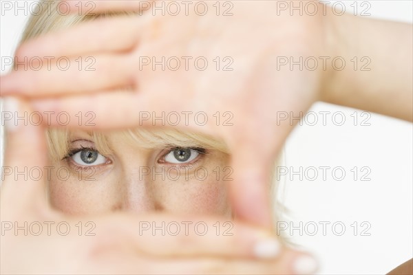 Closeup of female eyes.