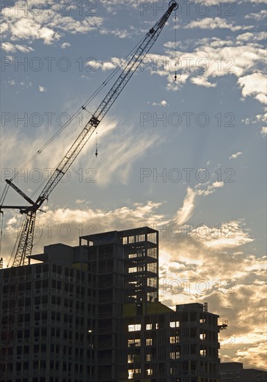 High rise building under construction.