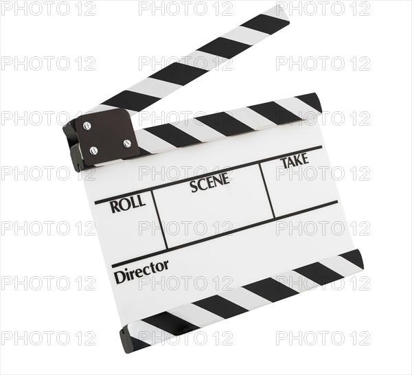 A slate for movie production.