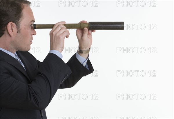 Man with telescope.