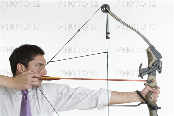 Man with bow and arrow.