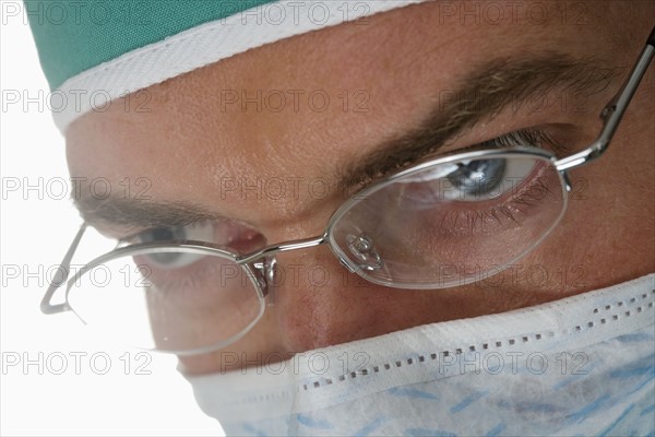 Closeup of a surgeon.