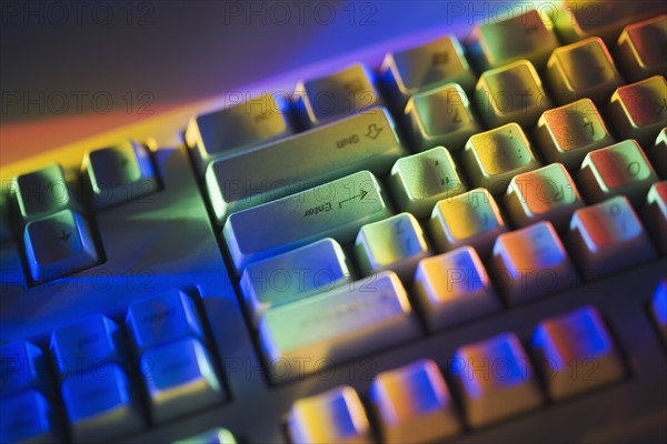 Still life of computer keyboard.