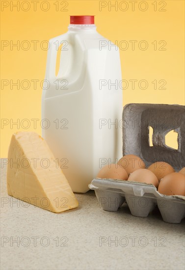 Still life of dairy products.