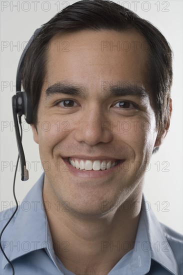 Male customer service representative.